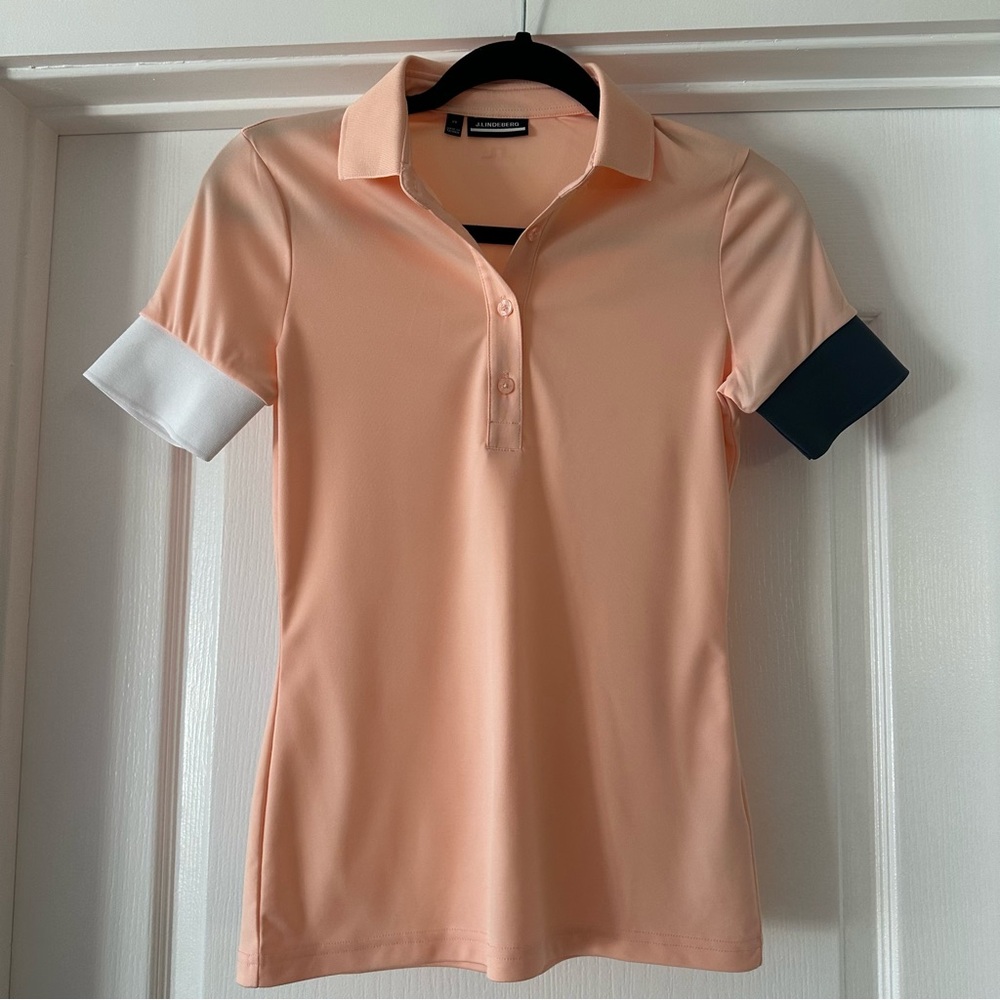 J.Lindeberg Peach Polo Shirt